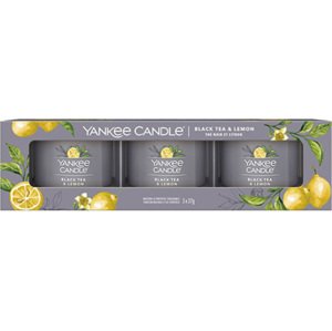 Yankee Candle, Černý čaj s citronem, Sada votivních svíček 3 x 37 g