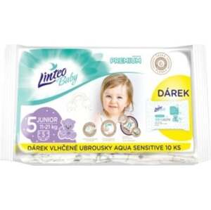 Linteo Baby Premium Junior jednorázové pleny 11-21kg 5ks + dárek