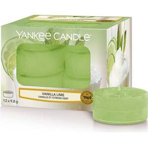 Yankee Candle, Vanilka s limetkou, Svíčky čajové, 12 ks
