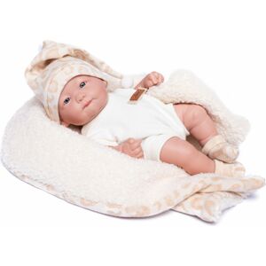 Guca 931 NEW BORN HOLIČKA - realistická panenka miminko s celovinylovým tělem - 25 cm